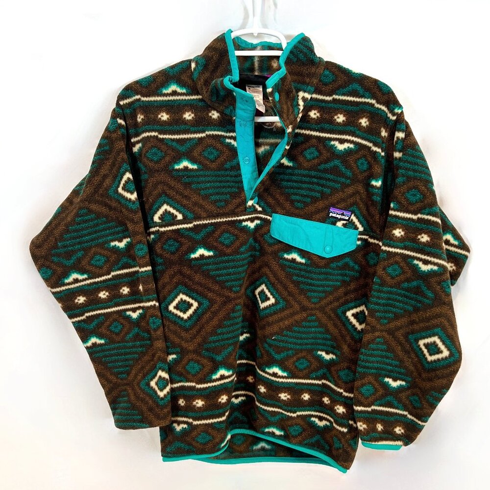 Patagonia Synchilla Eyota - Dark Walnut Snap-T Fleece Pullover Size XS